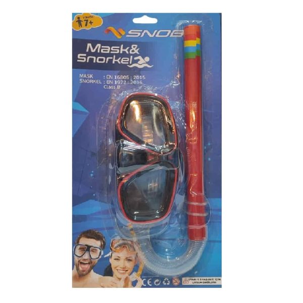 SNOB 7+ YAS UZERI YETISKIN MASKE SNORKEL SET M302S02