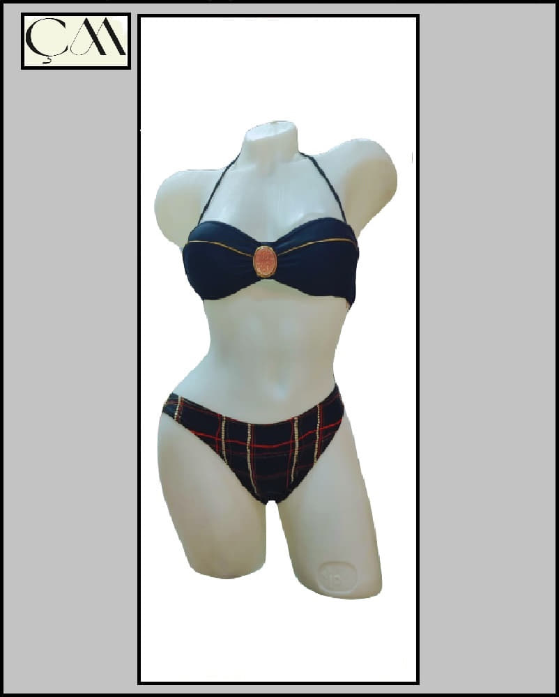 Endeep (Su İtiçi Ve Çabuk Kuruyan) Kumaş Dolgulu Balenli Straplez Bikini