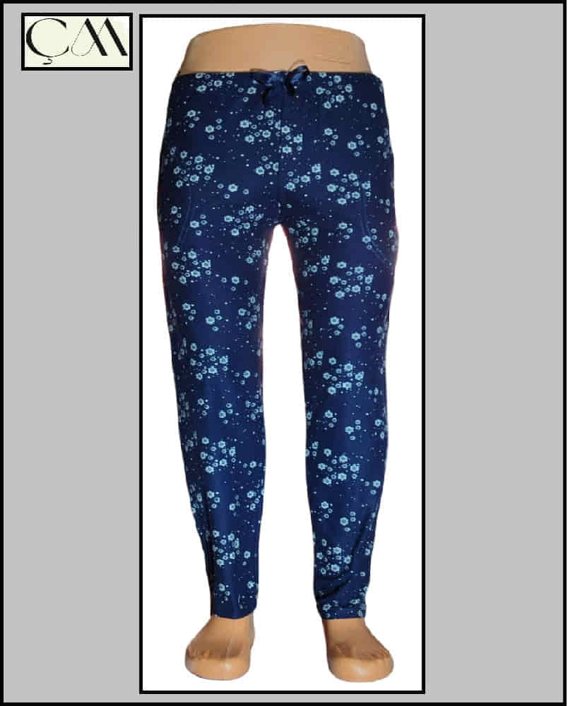 Estiva Bayan Süet Kumaş Cepli Pijama Alt