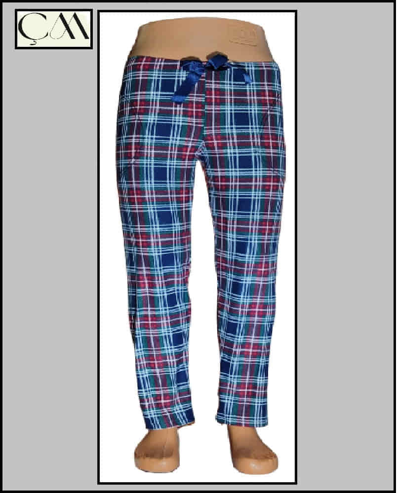 Estiva Bayan Süet Kumaş Cepli Pijama Alt