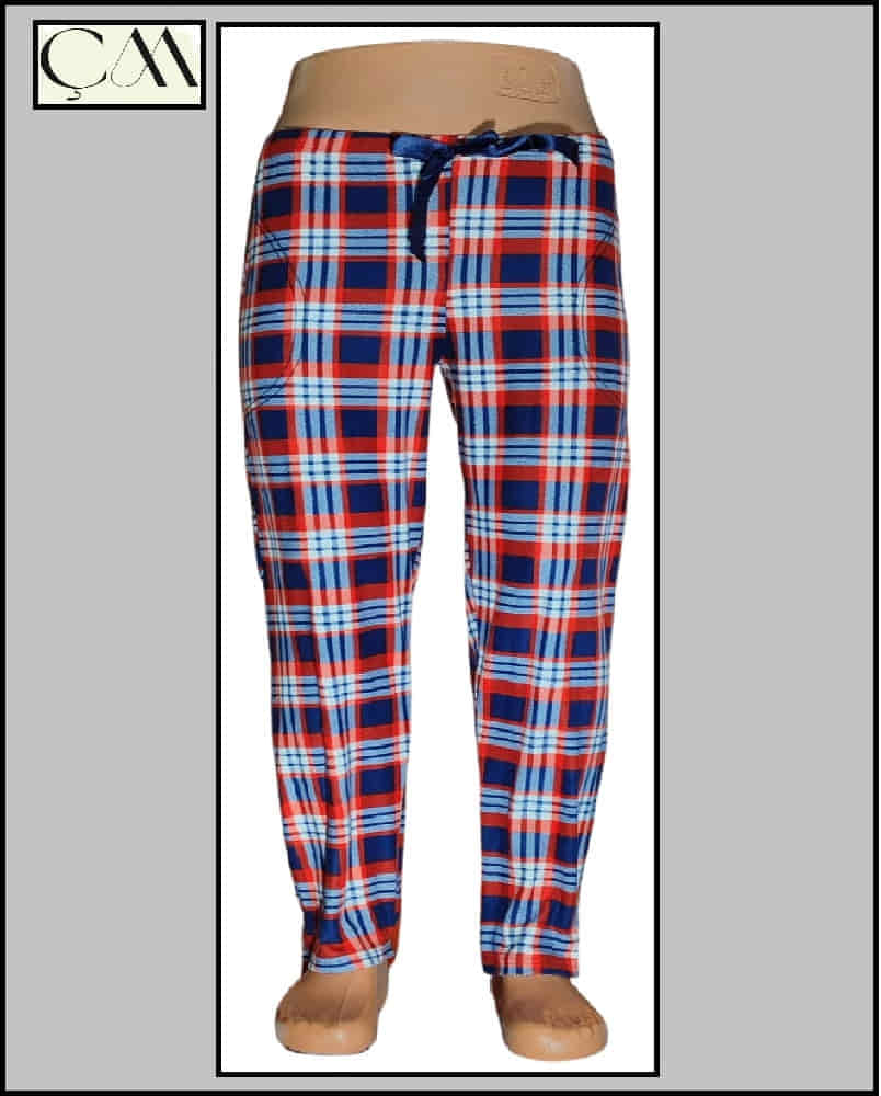 Estiva Bayan Süet Kumaş Cepli Pijama Alt