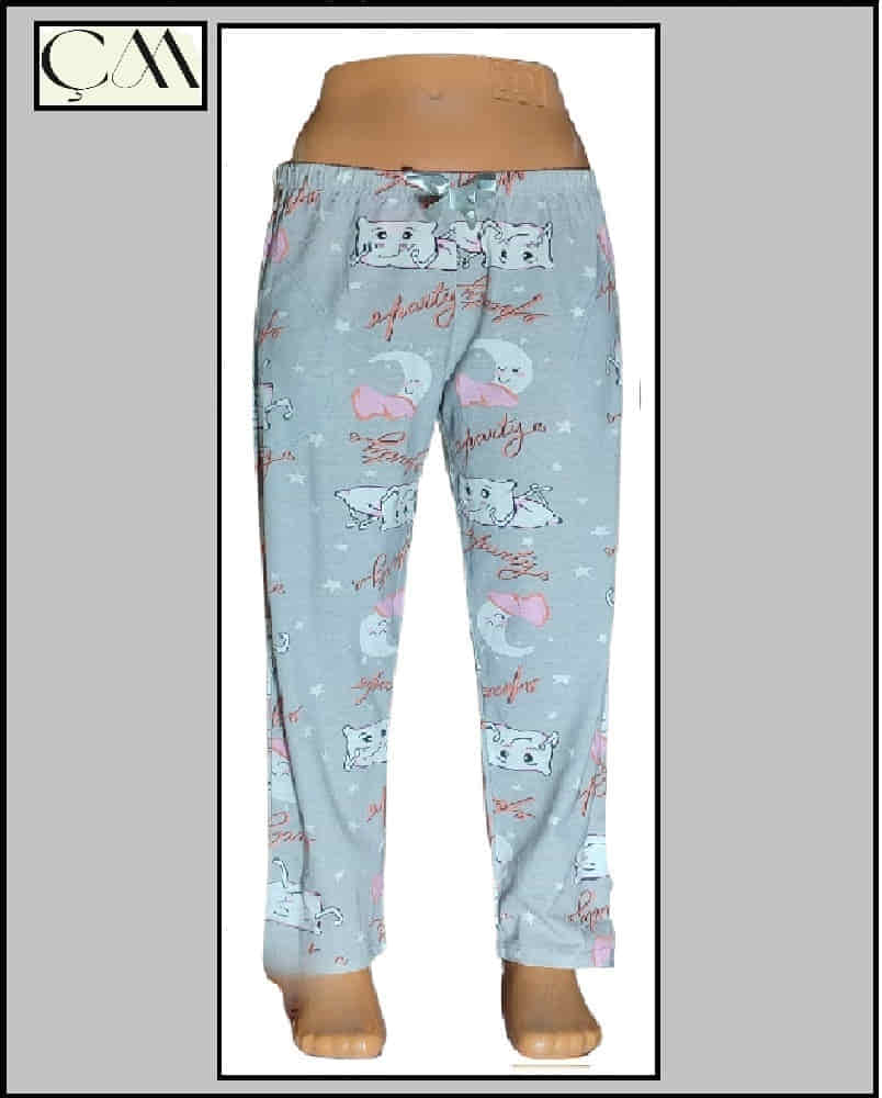 Estiva Bayan Süprem Penye Kumaş Cepli Pijama Alt