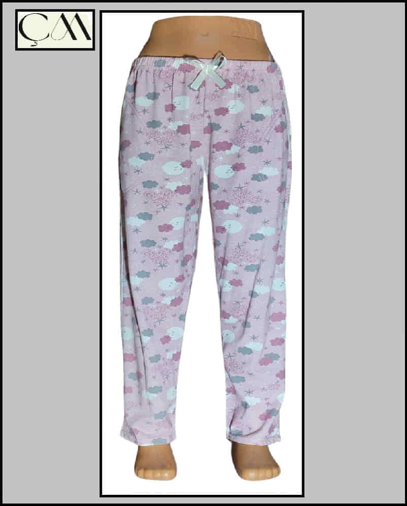 Estiva Bayan Süprem Penye Kumaş Cepli Pijama Alt