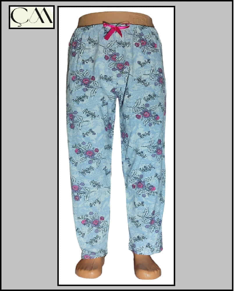 Estiva Bayan Süprem Penye Kumaş Cepli Pijama Alt Battal