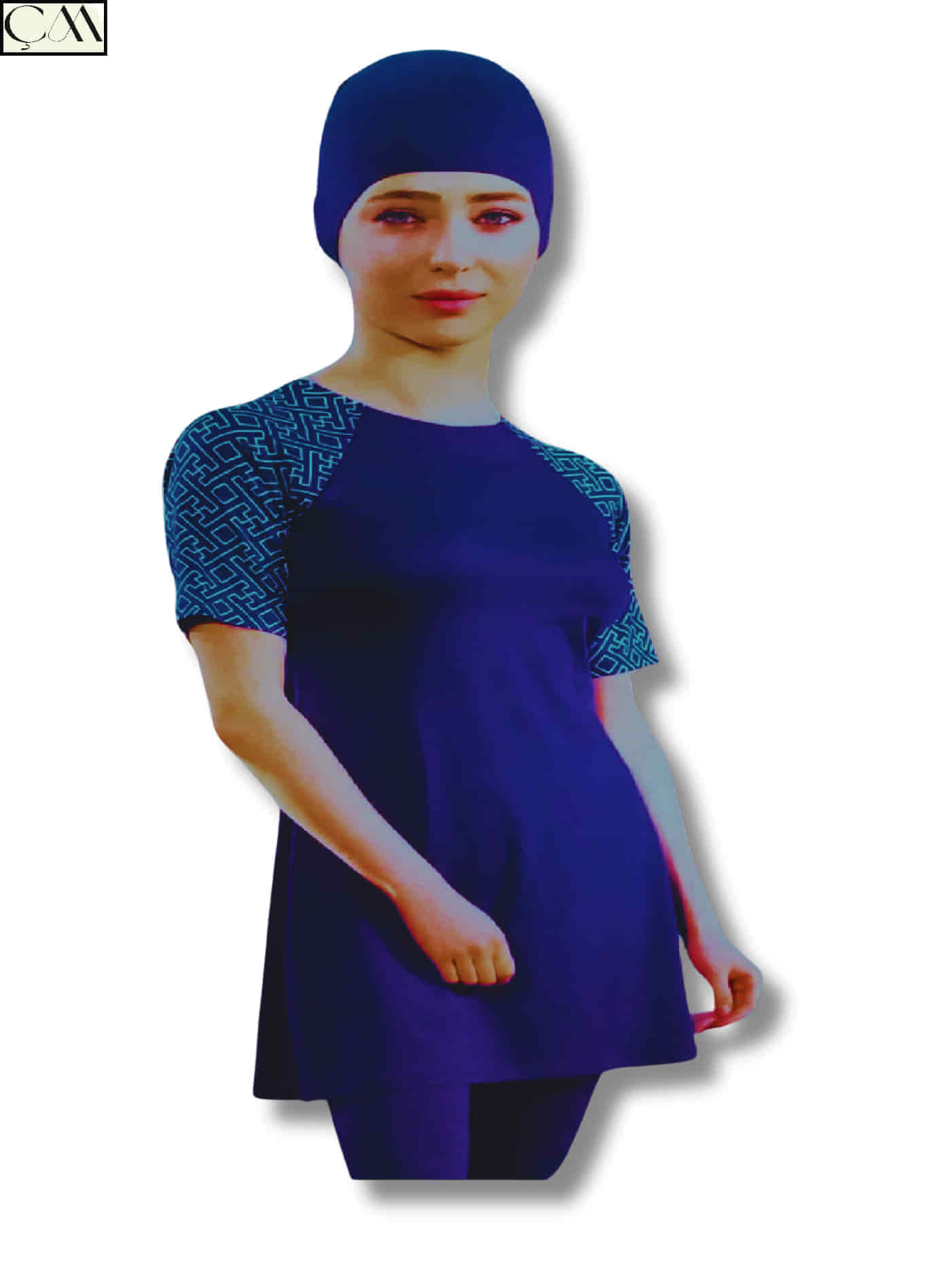 Estiva Likra Yarım Kol Tesettür Mayo