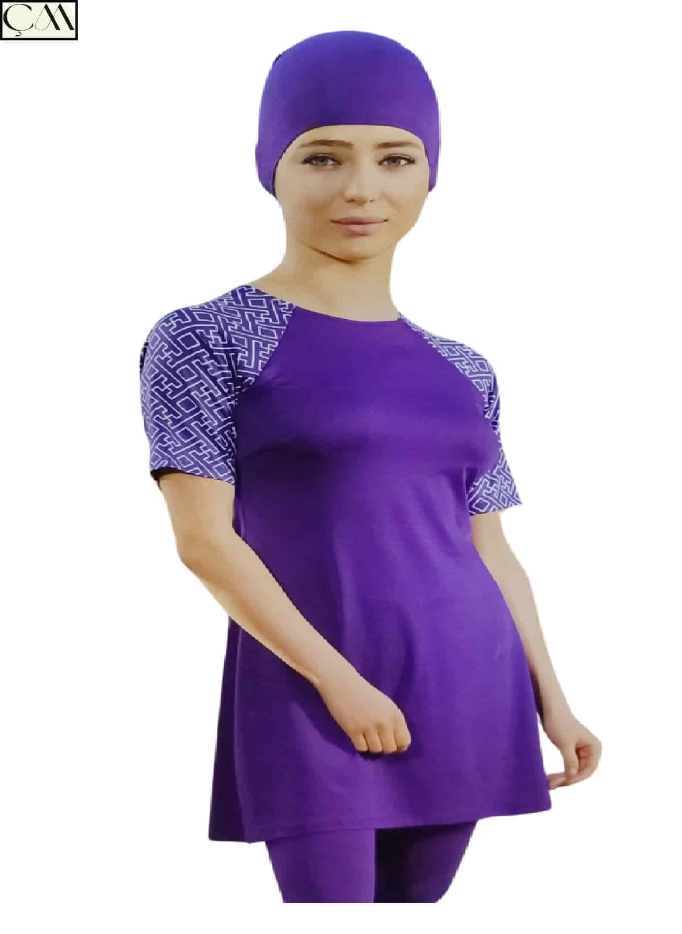 Estiva Likra Yarım Kol Tesettür Mayo
