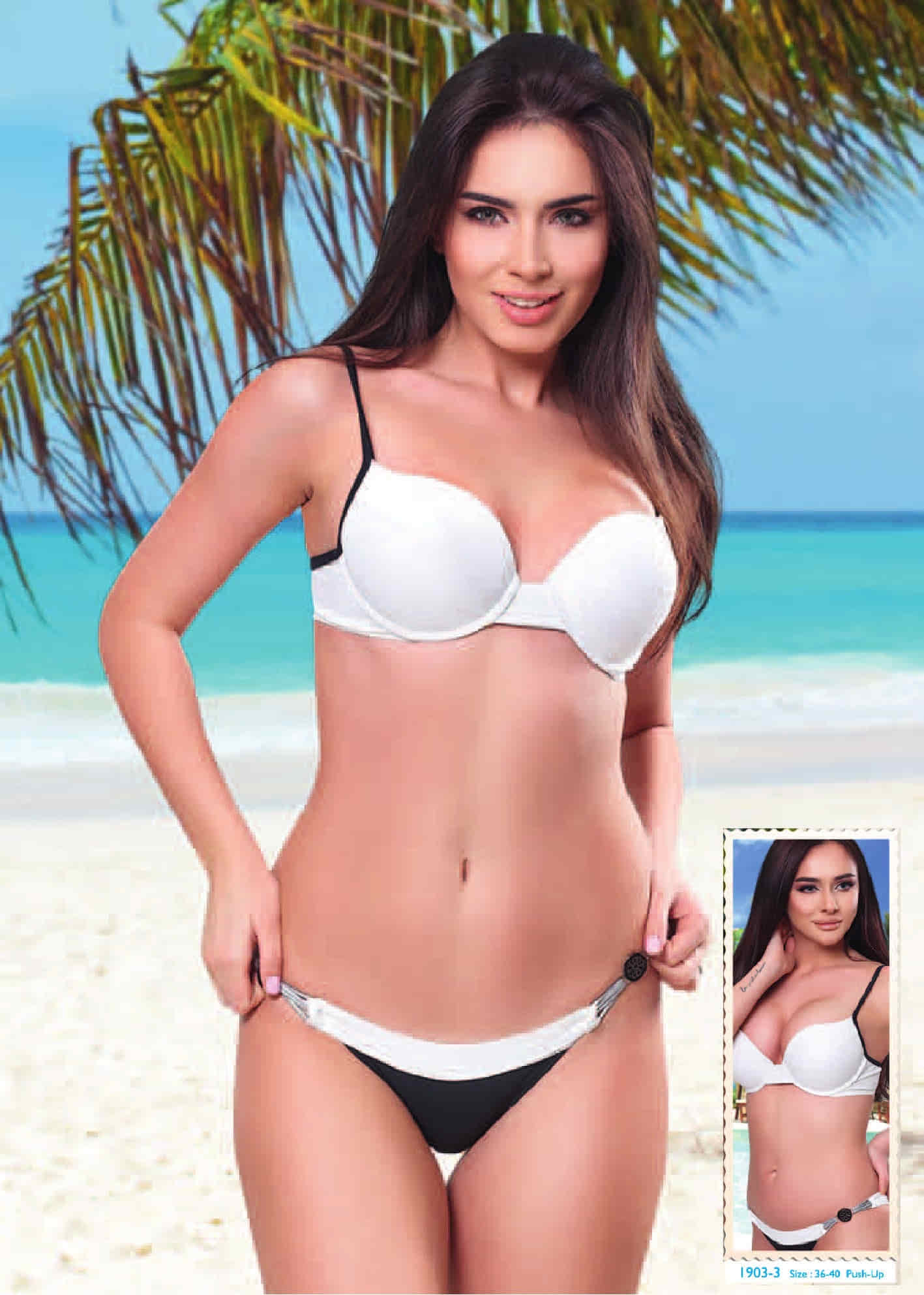 Ruko Push Up Likra (Su İtiçi Ve Çabuk Kuruyan) Kumaş Kaplı Destekli Bikini