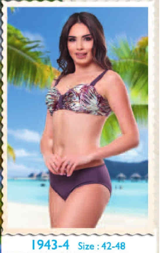 Ruko Büyük Beden Likra (Su İtiçi Ve Çabuk Kuruyan) Kumaş Straplez Bikini