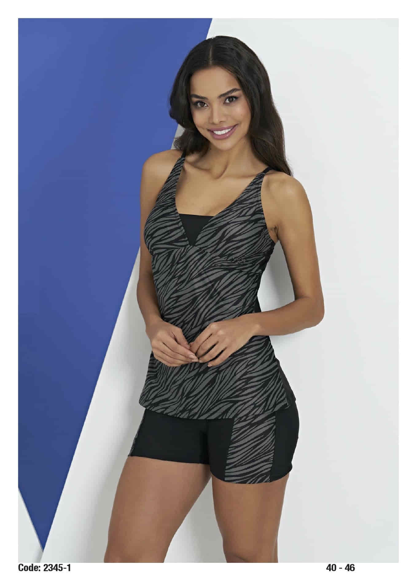 Ruko Full Likra (Su İtiçi Ve Çabuk Kuruyan) Kumaş Şortlu Tankini