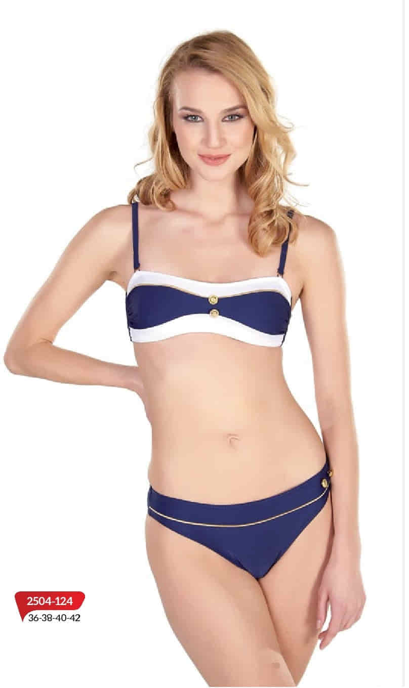 Estiva Likra (Su İtiçi Ve Çabuk Kuruyan) Kumaş Straplez Bikini