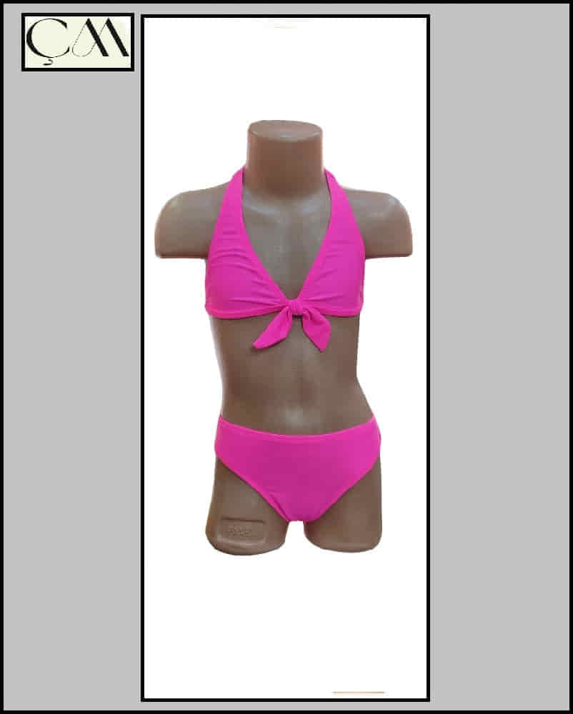 Ruko Tam Likra Üçgen Çocuk Bikini