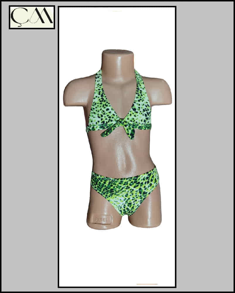 Ruko Tam Likra Üçgen Çocuk Bikini
