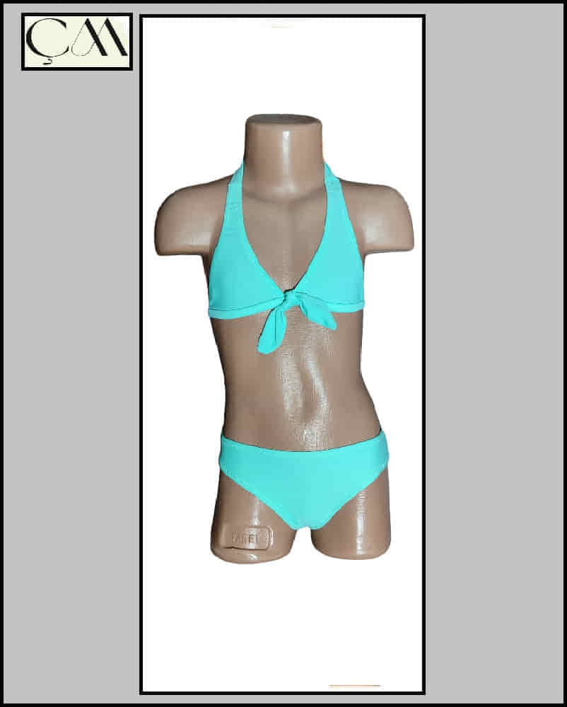 Ruko Tam Likra Üçgen Çocuk Bikini