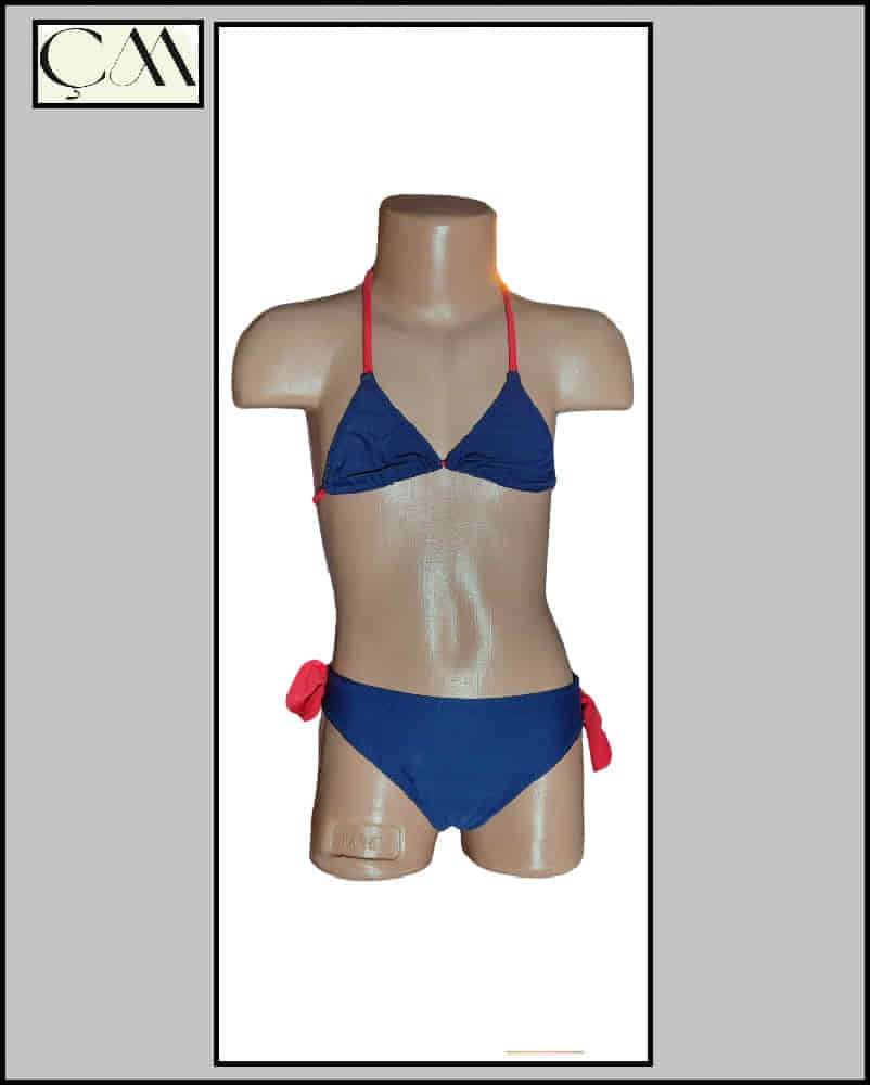 Ruko Tam Likra Üçgen Çocuk Bikini