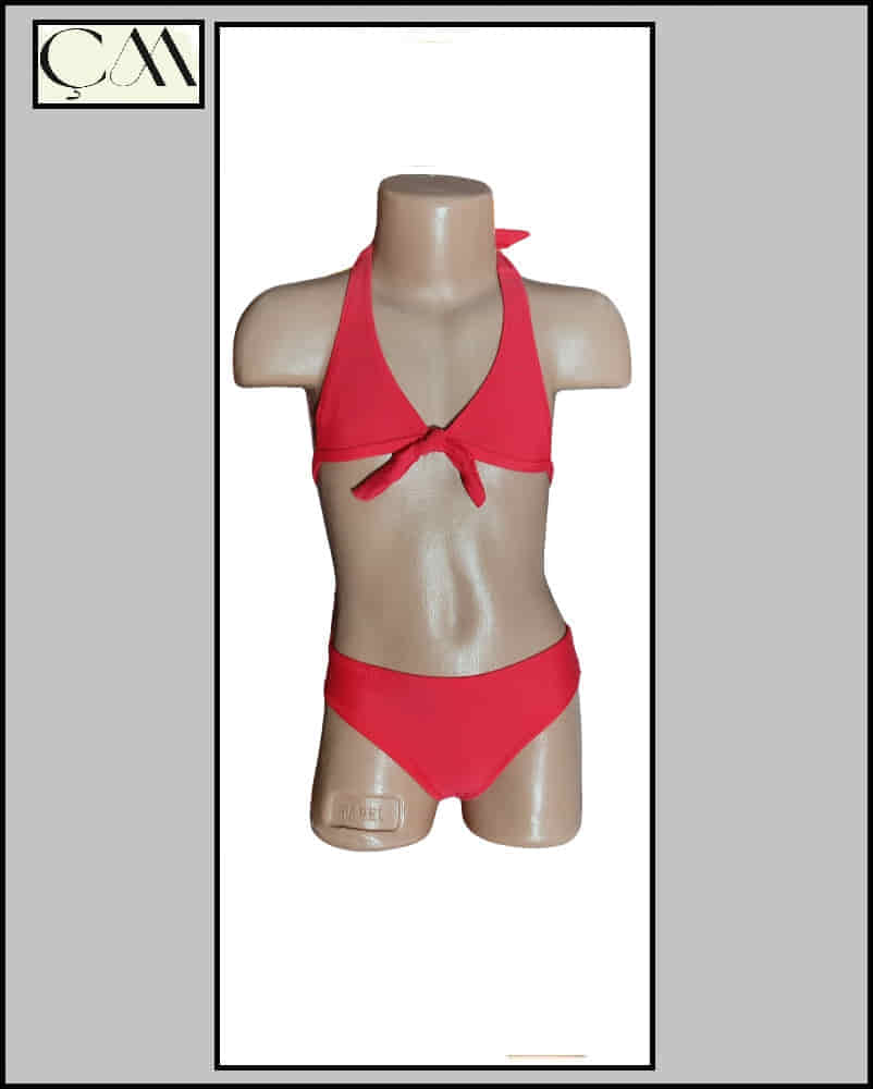 Ruko Tam Likra Üçgen Çocuk Bikini