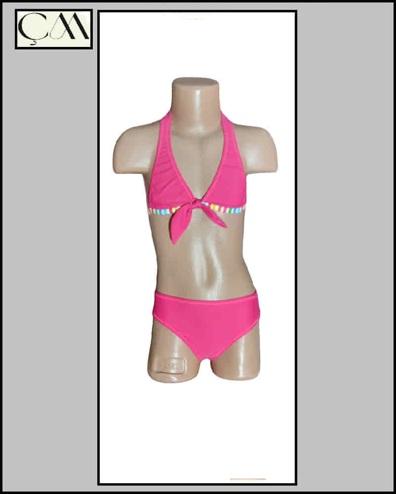 Ruko Tam Likra Üçgen Çocuk Bikini