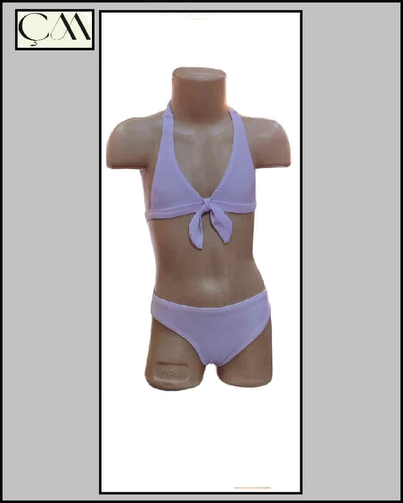Ruko Tam Likra Üçgen Çocuk Bikini