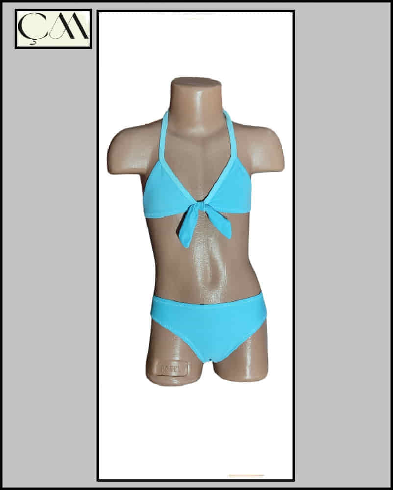 Ruko Tam Likra Üçgen Çocuk Bikini