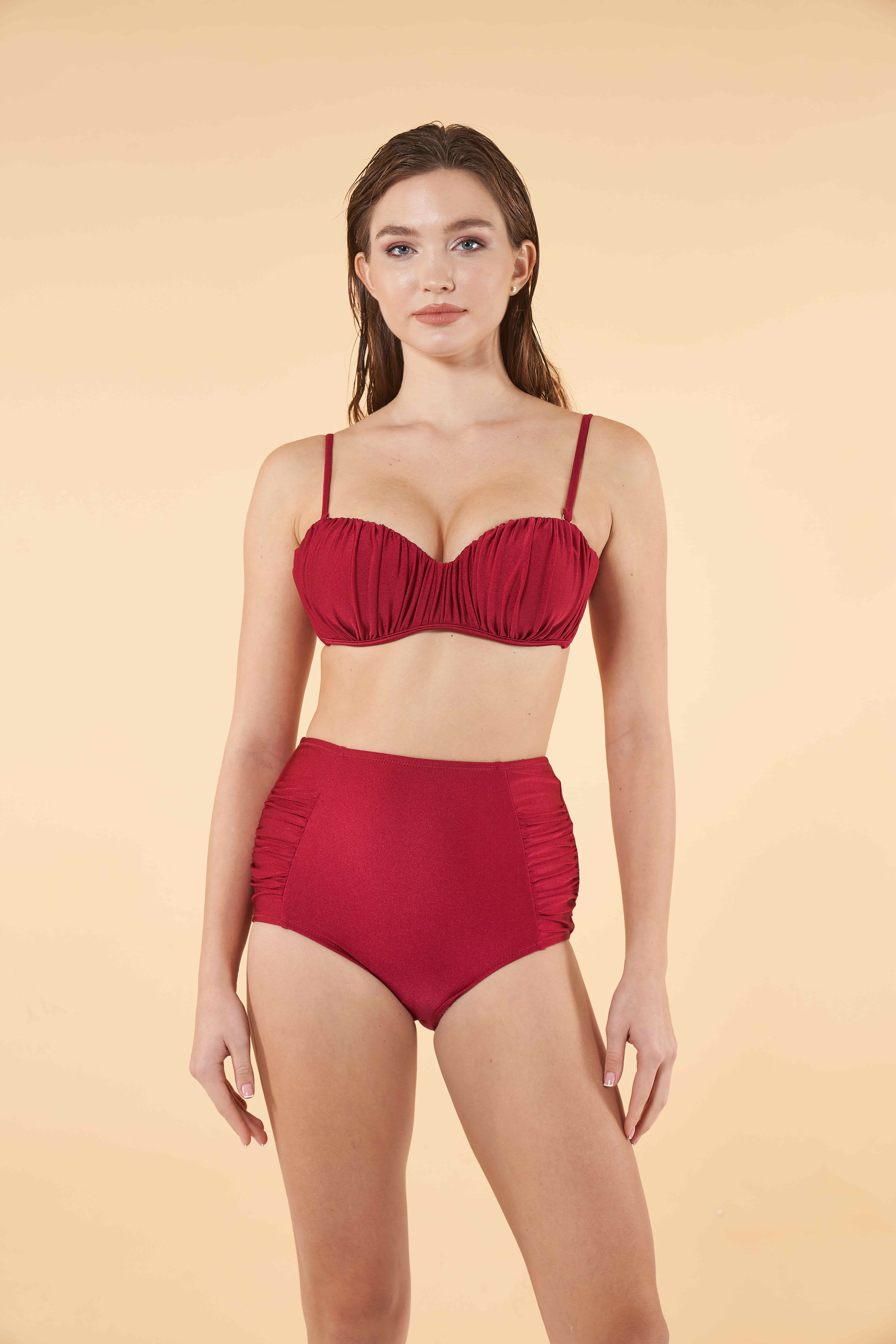 Estiva Mila Likra (Su İtiçi Ve Çabuk Kuruyan) Kumaş Toparlayıcı Kalın Askılı Bikini