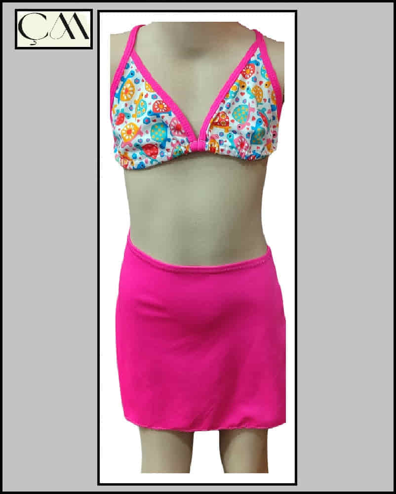 Argisa Çocuk Etekli Bikini Jarse Kumaş