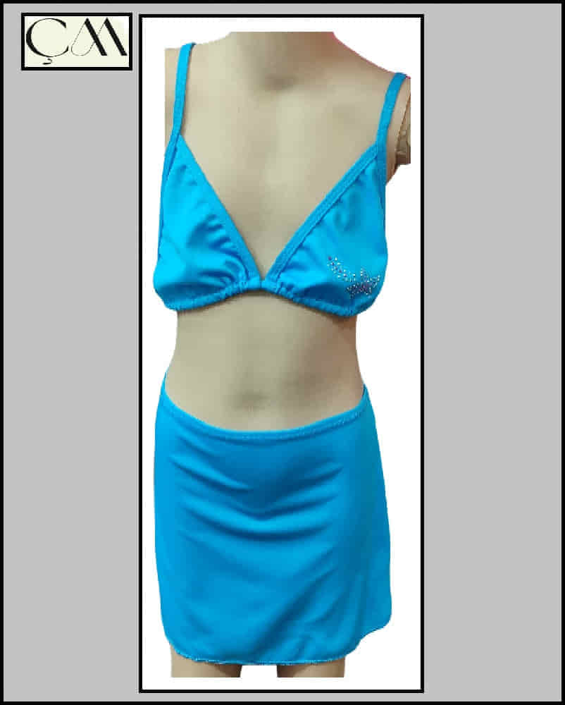 Argisa Çocuk Etekli Bikini Jarse Kumaş