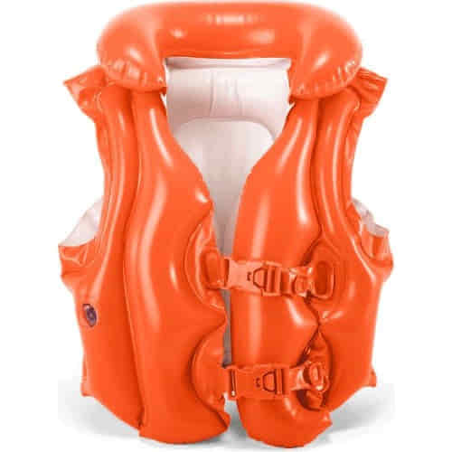 İntex 3-6 Yaş Kırmızı Yakalı Can Yelegi 50Cm X 47Cm