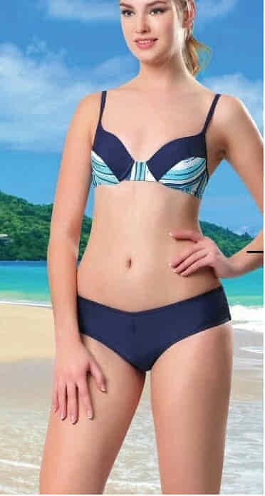Ruko (Su İtiçi Ve Çabuk Kuruyan) Kumaş İp Aslılı Balenli Boş Kap Bikini