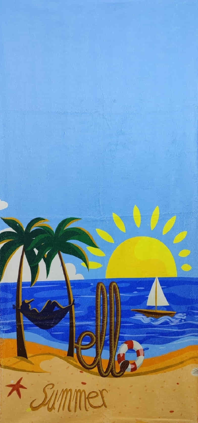 Kadife Plaj Havlusu 70Cm X 140Cm Birinci Kalıte