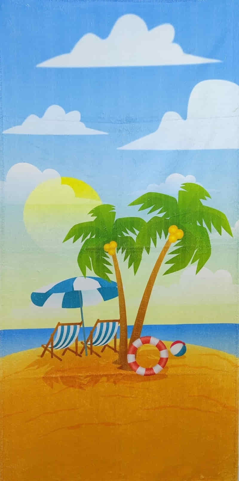 Kadife Plaj Havlusu 70Cm X 140Cm Birinci Kalıte