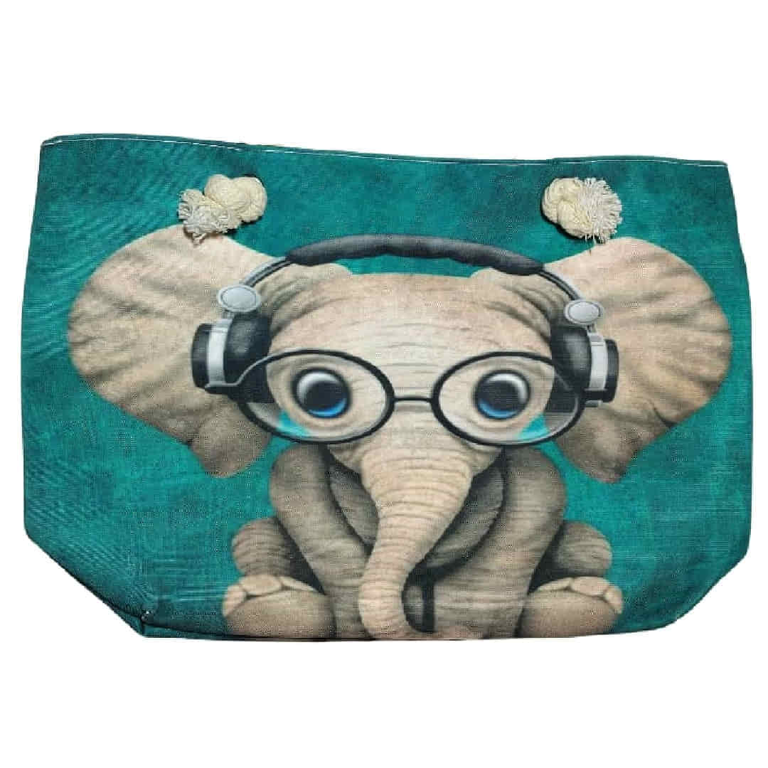 Plaj Çantası Büyük Boy (54Cm X 35Cm X 16Cm) Fermuarlı Astarlı Cepli