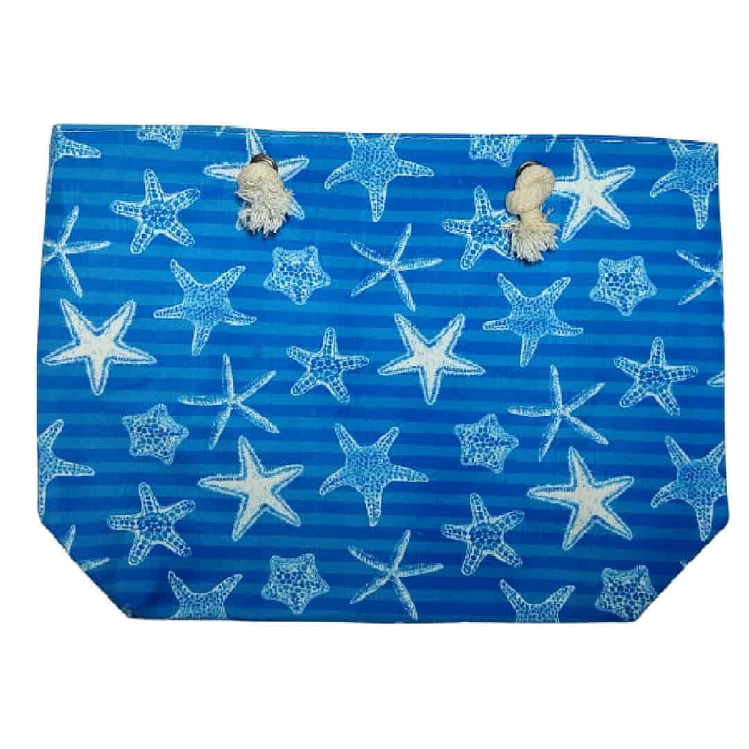 Plaj Çantası Büyük Boy (54Cm X 35Cm X 16Cm) Fermuarlı Astarlı Cepli