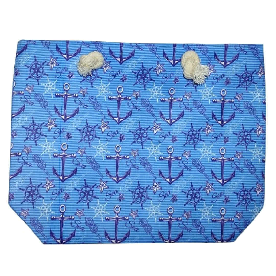 Plaj Çantası Büyük Boy (54Cm X 35Cm X 16Cm) Fermuarlı Astarlı Cepli