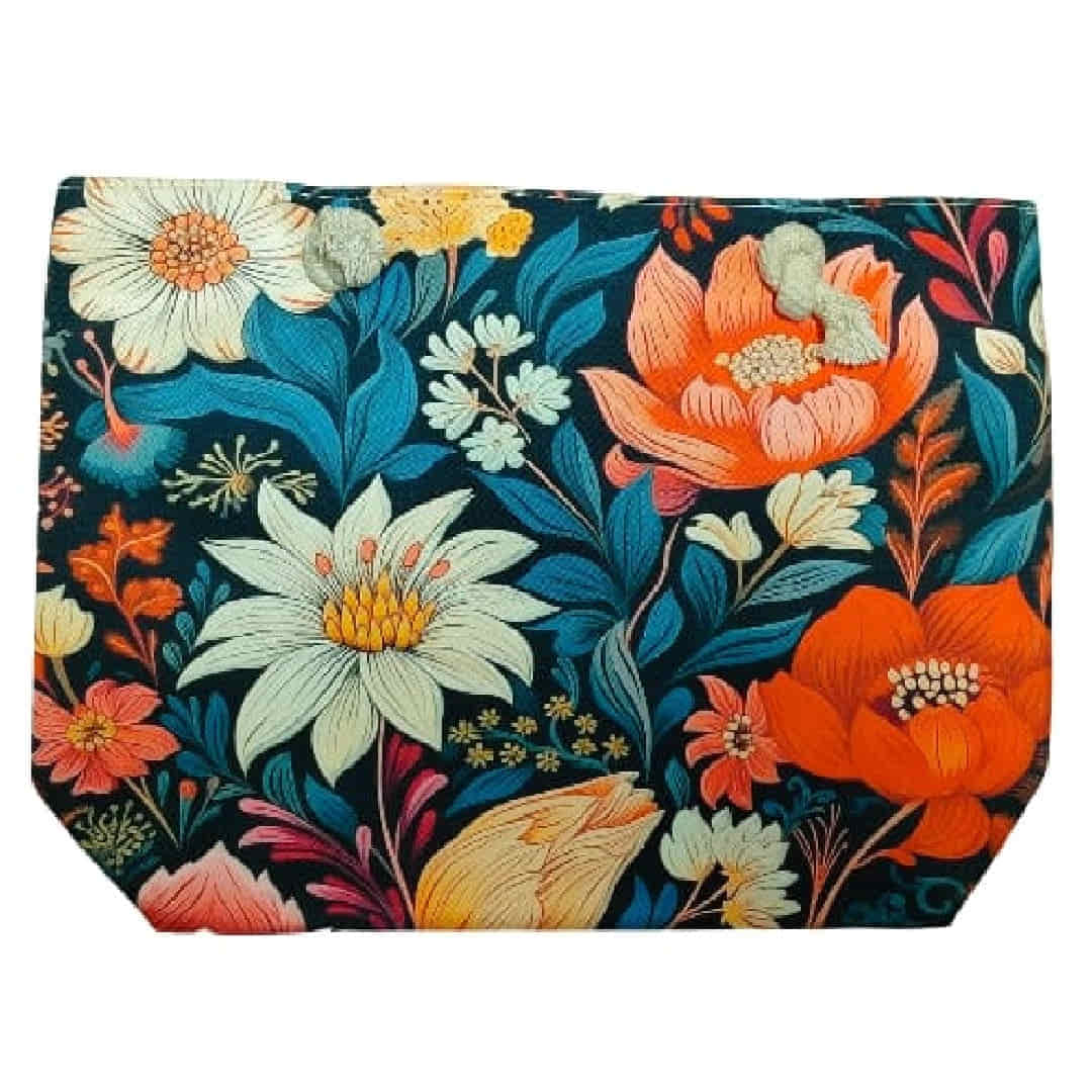 Plaj Çantası Büyük Boy (54Cm X 35Cm X 16Cm) Fermuarlı Astarlı Cepli