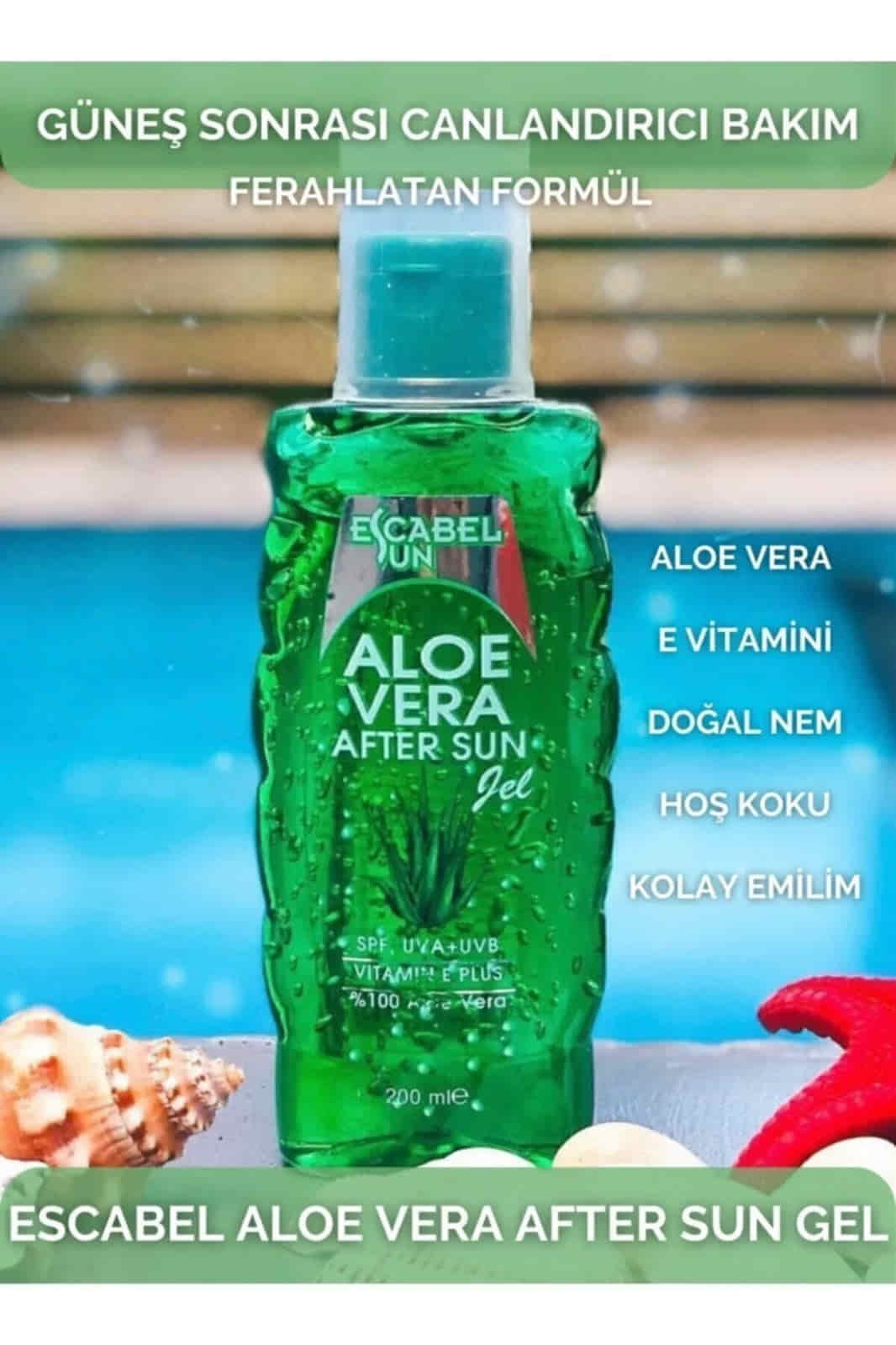Escabel Güneş Sonrası Besleyici Jel 200Ml Aloe Vera