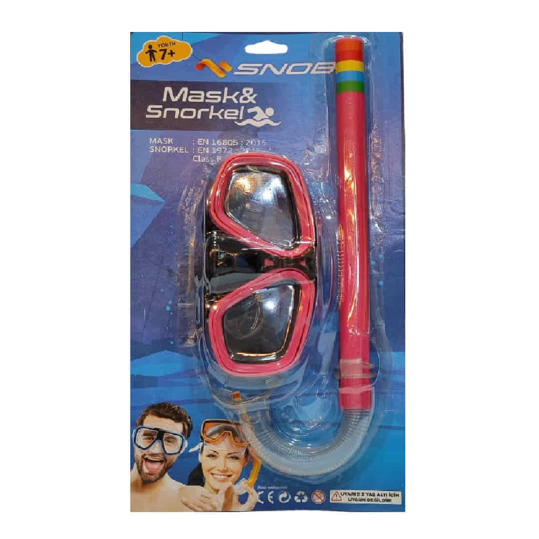 Snob 7+ Yaş Üzerı Yetişkin Maske Şnorkel Set