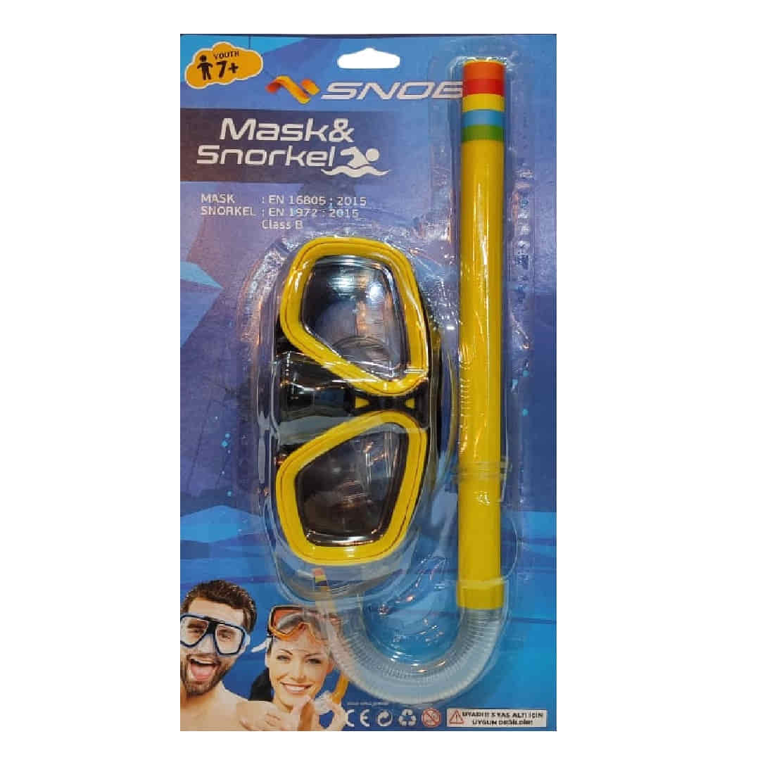 Snob 7+ Yaş Üzerı Yetişkin Maske Şnorkel Set